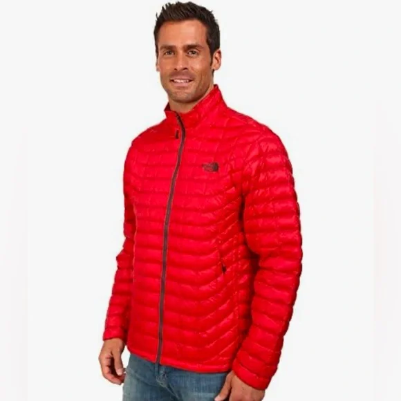 The North Face Men's Thermoball Red Puffer Jacket Full Zip Size: M - Picture 3 of 14